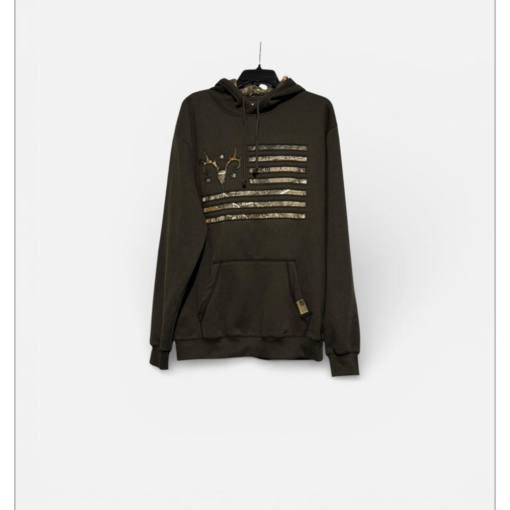 Buck Wear Camo Flag Hoodie